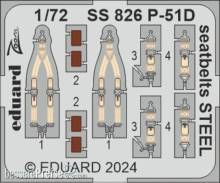 Eduard Accessories SS826 - P-51D seatbelts STEEL