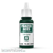 Vallejo 770308 - deutsches Rücklicht-Grün, 17 ml