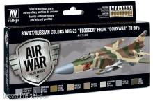 Vallejo 771606 - Farbset, MiG 23 Flogger, 8 x 17 ml