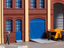 Auhagen 80255 - Tore und Türen blau, Stufen, Rampen