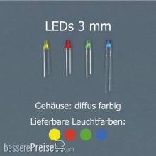 Tams Elektronik 81-30268-10 - LEDs 3 mm, blau, diffus blau