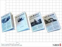 Modellland 8105-2 - 1:22,5 Spur G Bausatz 4x Zeitung Epoche lll