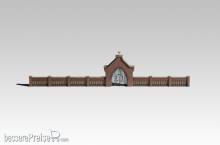 Archistories 814191 - Friedhofsmauer mit Tor [1:220]