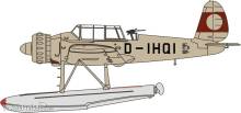 OXFORD Aviation 81AC080S - Arado AR196 D-IHQI Prototype 1938 (ohne Hakenkreuz)