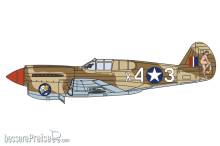 OXFORD Aviation 81AC127 - Curtiss P-40F Warhawk - X43 Miss Memphis, North Africa 1943 - X43