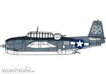 OXFORD Aviation 81AC132 - Grumman Avenger ´Blopsy´ - Composite Squadron 76, USS Petrof Bay 1945