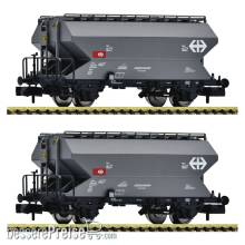 Fleischmann 831313 - 2-tlg. Set: Getreidesilowagen, SBB
