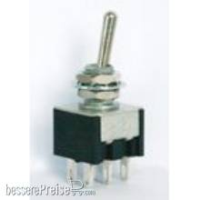 Tams Elektronik 84-51520-02 - Kippschalter mit Metallkipphebel, 2xUm