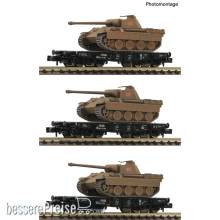 Fleischmann 845606 - 3-tlg. Set: Schwerlast-Flachwagen, DRB