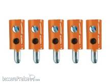 Tams Elektronik 85-19500-05 - Mini-Bananenstecker, gerade, orange