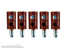 Tams Elektronik 85-19508-05 - Mini-Bananenstecker, gerade, braun