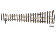 Tillig 85198 - Dreischienen-Schmalspurweiche H0/H0 m-H0, links