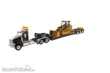 Diecast Masters 85599 - Caterpillar International HX520 Tractor black + XL120 Trailer +Cat 963K Zugmaschine + Auflieger - Schwarz