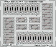 Eduard Accessories 491524 - Sea King HC.4 cargo seatbelts STEEL AIRFIX