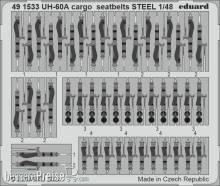 Eduard Accessories 491533 - UH-60A cargo seatbelts STEEL ICM