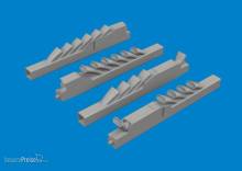 Eduard Accessories 6481147 - Ju 88A exhaust stacks PRINT 1/48 for Eduard / ICM