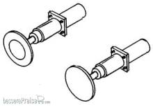 Weinert 86071 - Stangenpuffer mit eckigem Flansch mit 5,2 mm Durchmesser