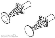 Weinert 8611 - Vierfach geschlitzte Korbpuffer mit 4,3 mm Durchmesser