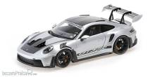Minichamps 870065020 - PORSCHE 911 (992) GT3 RS - 2024 - SILVER W/WEISSACH PACKAGE W/BLACK WHEELS