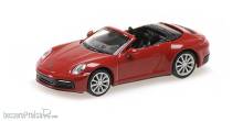 Minichamps 870068332 - PORSCHE 911 (992) - CARRERA 4S CABRIOLET - 2019 - RED