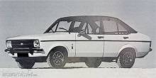 Minichamps 870080060 - FORD ESCORT 4-DOOR - 1975 - BLUE METALLIC