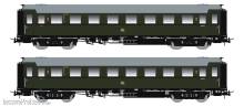 Saxonia 87187 - 2er Set Personenwagen C4Ü Sa 07 m. Beleuchtung, DB Ep.III Inkl. Digital schaltbarer Innenbeleuchtung (leuchtet auch im Analogbetrieb) - DB - Ep.III