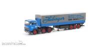 Herpa 87MBS026253 - Mercedes-Benz LPS 2032 Planen-Sattelzug ´Hübinger´