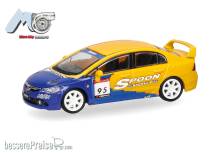 Herpa 87MC000090 - MicroCity: Honda Civic FD2, gelb, blau