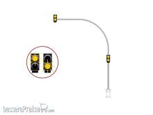 MAFEN 883009 - Gelb blinkende Bogenampel - links