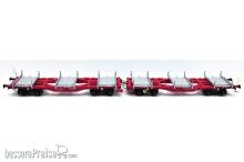 B-Models 90.421 - 2-teiliges Set InnoWaggon in rot, mit 6 ´SteelPallets´ - Ep.VI