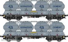 Albert Modell 900024 - 2-tlg. Set Zementsilowagen Uacs-x der PKP - Ep.V