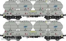 Albert Modell 900025 - 2-tlg. Set Zementsilowagen Uacs der PL-CEMET - Ep.VI