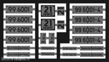 Weinert 91007 - Neusilberschilder für 99 6001, 99 6001-4