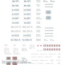 Weinert 91008 - Schiebebild-Beschriftung für BR 64 (genietet)
