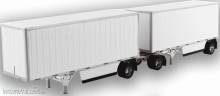 Diecast Masters 91036 - Wabash National Trailers (2 x 28FT incl. Dolly 2 x Auflieger inkl. Dolly