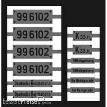 Weinert 91043 - Neusilberschilder für 99 6102