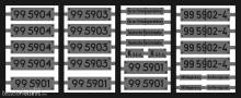 Weinert 91044 - Neusilberschilder für 99 5901, 99 5903, 99 5904, 99 5902-4