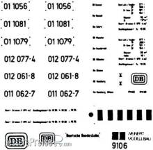 Weinert 9106 - Schiebebild-Beschriftung für BR 01.10