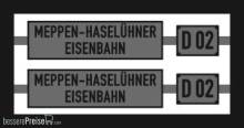 Weinert 9109 - Beschriftung für V 65 der Meppen-Haselünner Eisenbahn