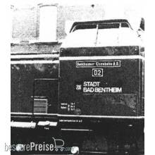 Weinert 9110 - Schiebebild-Beschriftung für V 65 der Bentheimer Eisenbahn AG