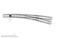 Bemo 9112000 - 0m Bogenweiche rechts 1:7, R1=1300mm, R2=2600mm, Spurweite 22,2mm