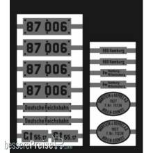 Weinert 91143 - Neusilberschilder für 87 006