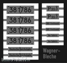 Weinert 91191 - Neusilberschilder für 38 1786