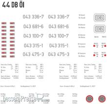 Weinert 91202 - Schiebebild-Beschriftung für BR 44 (DB-ÖL)