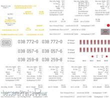 Weinert 91203 - Schiebebild-Beschriftung für BR 38.10
