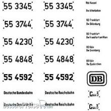 Weinert 9123 - Schiebebild-Beschriftung für BR 55