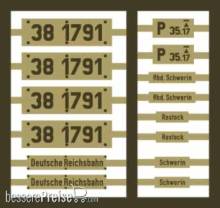 Weinert 91274 - Messingschilder für 38 1791