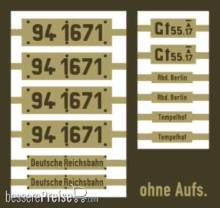 Weinert 91301 - Messingschilder für 94 1671