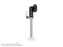MAFEN 913214 - SNCF - Hauptsignal mit 7 LEDs (Violett/Grün/Rot/Gelb/Weiss + Doppelgelb)