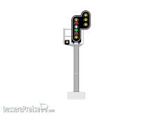 MAFEN 913216 - SNCF - Hauptsignal mit 10 LEDs (Doppelgelb/Rot/Weiss/Grün/Rot/Gelb/Weiss + Doppelgelb)